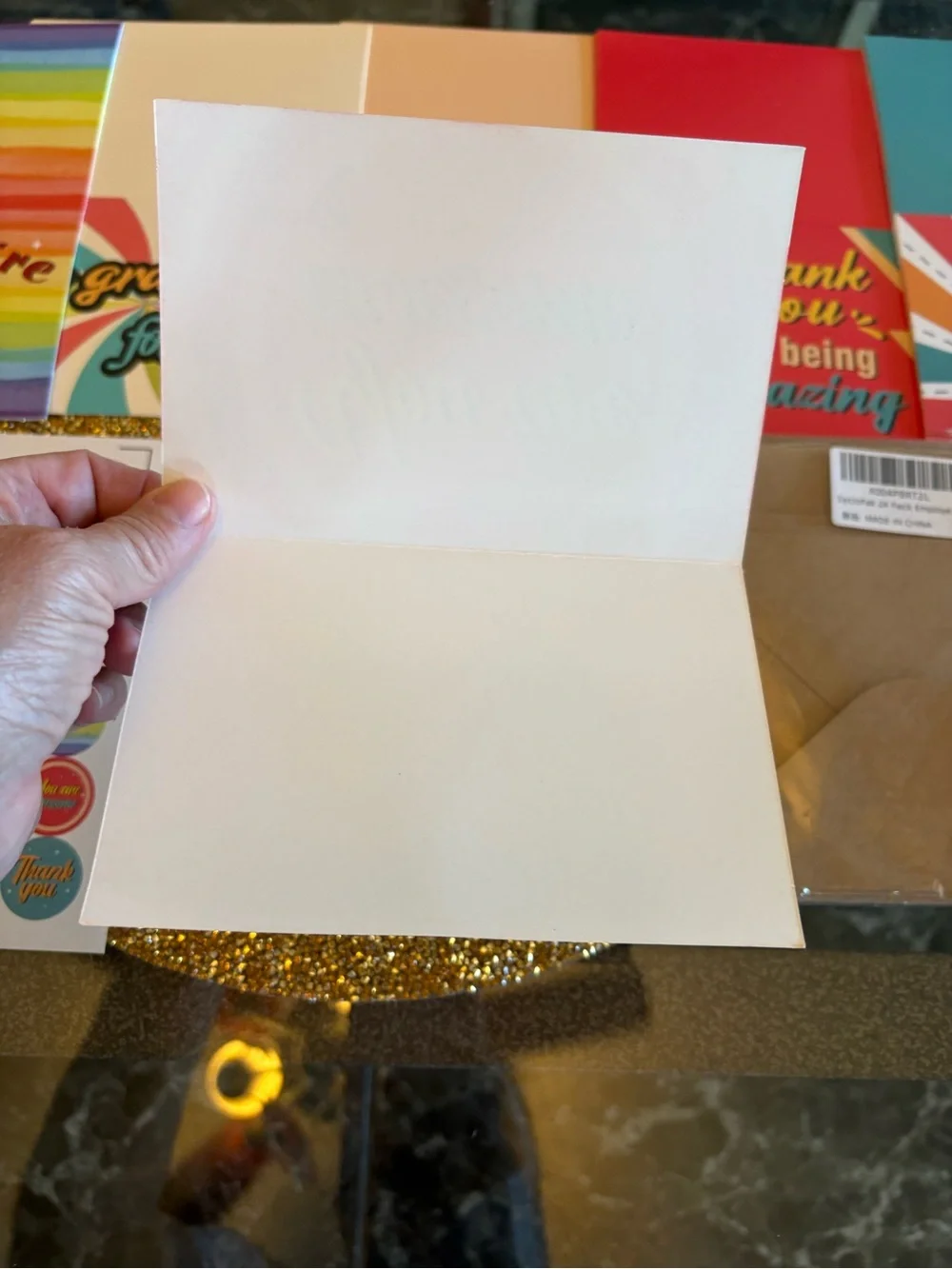 You Are Awesome NWT Thank You Cards Set - Multicolor. Set of 24 cards, envelopes